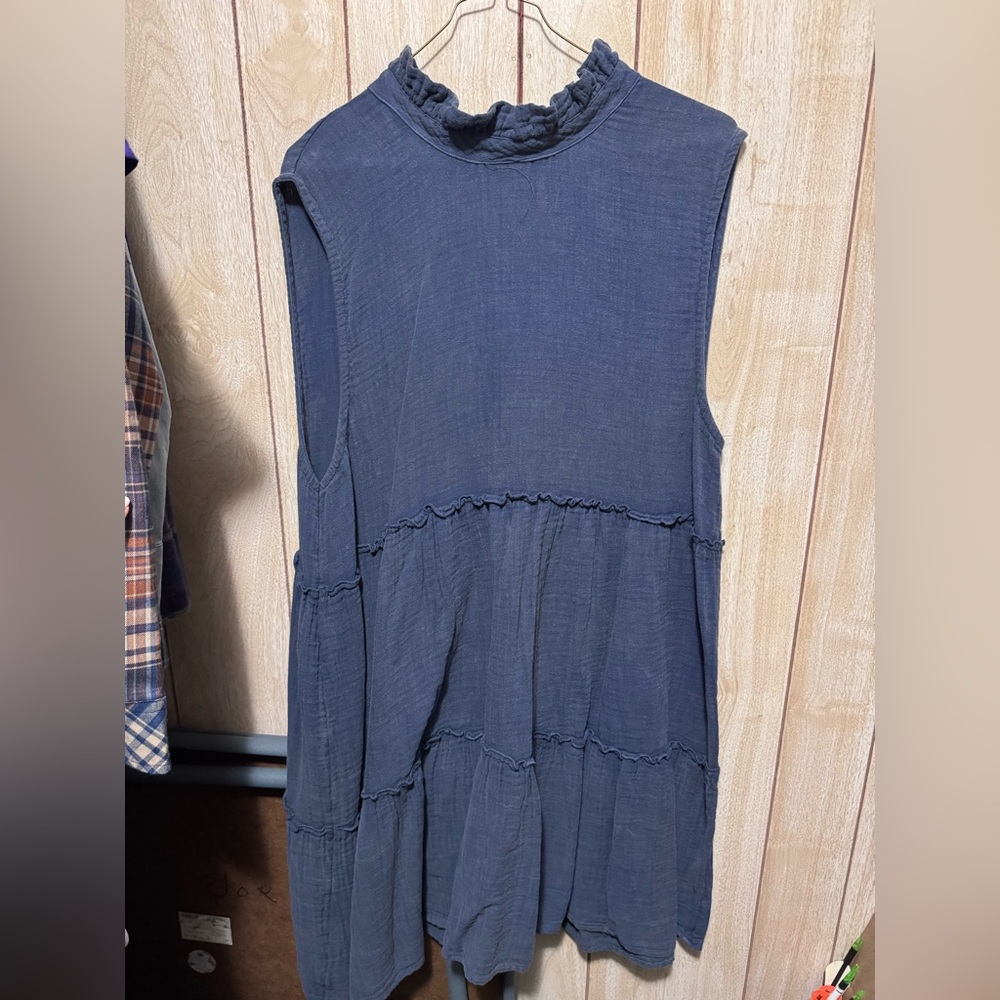 Simply Southern Ruffled Navy Top